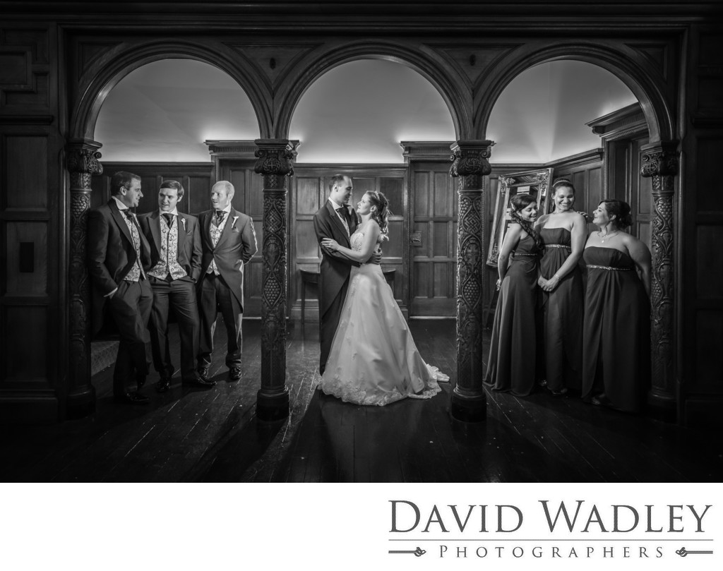 Bridal Party at Pendrell Hall on their Wedding day.