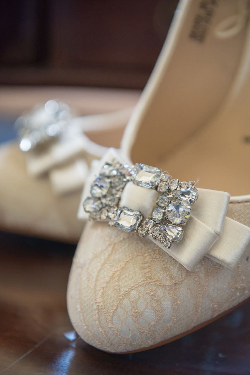 Bride shoes detail.