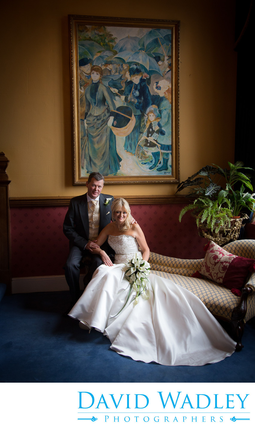 Bride & Groom together at Grafton Manor on wedding day.