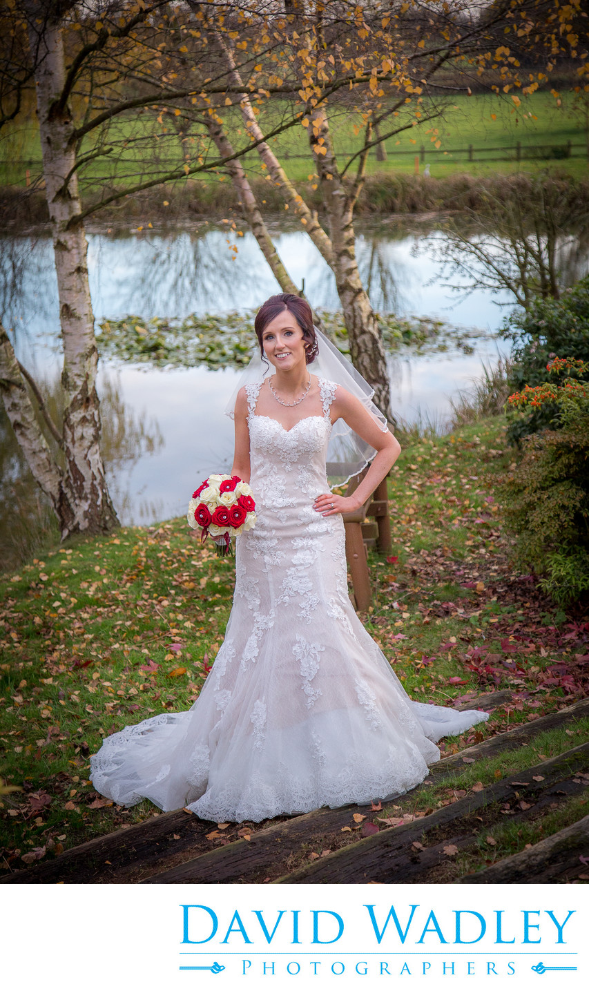 Bride in ground at Nailcote Hall Hotel