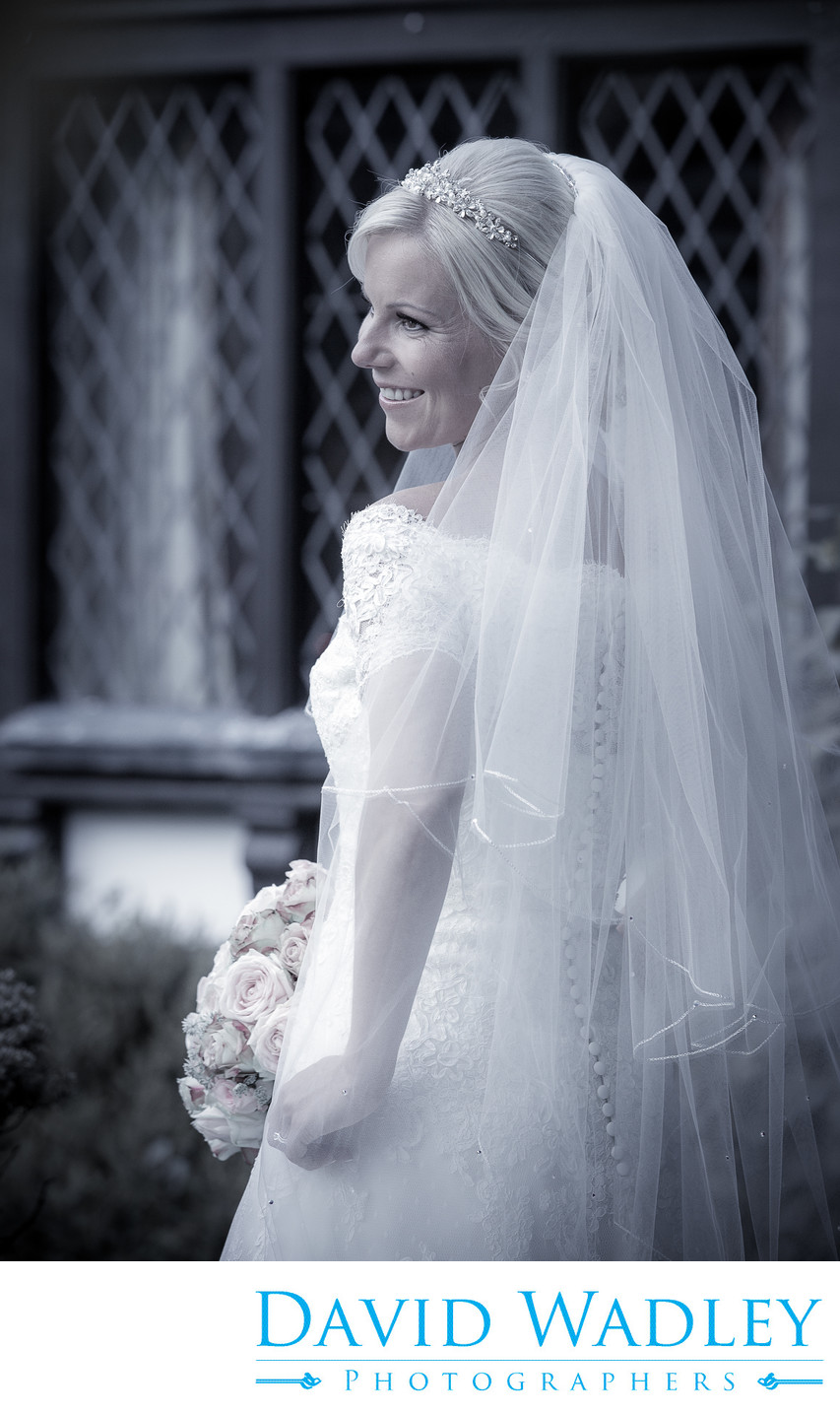 Bride on her Wedding day at Nailcote Hall.