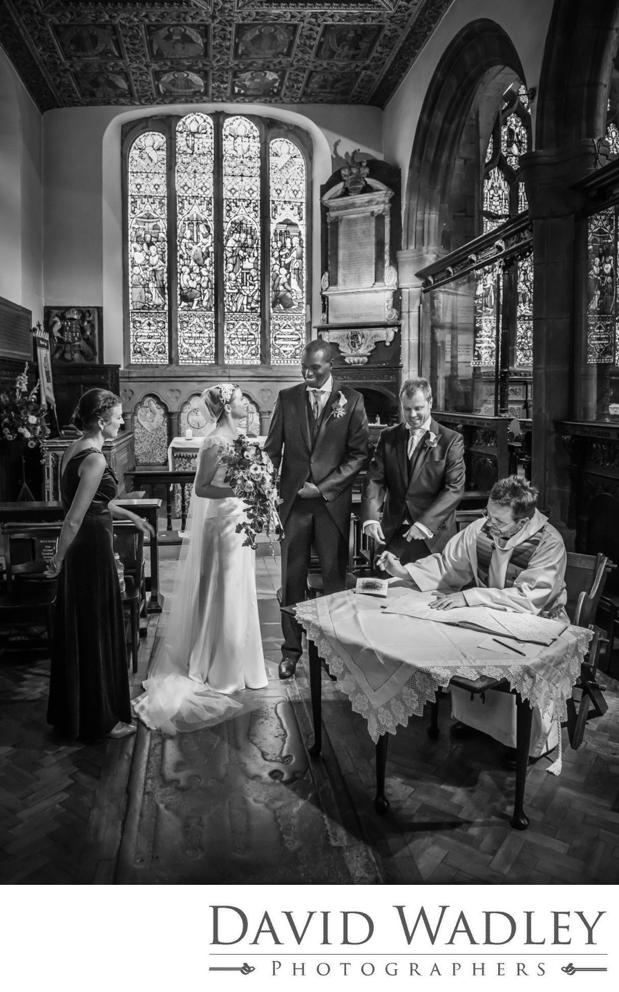 Holy Trinity Parish Church Sutton Coldfield Signing the Marriage Register 