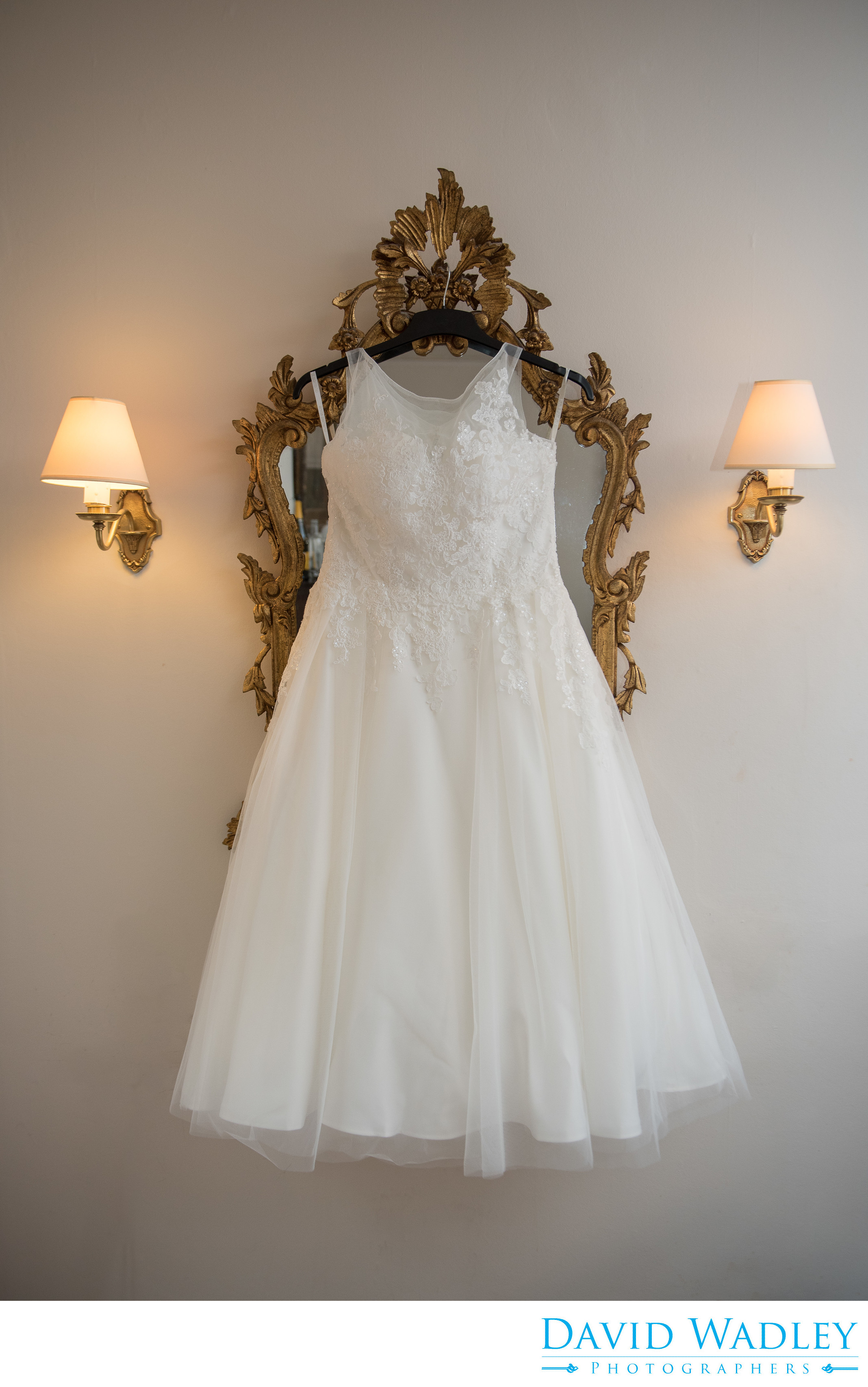 Wedding dress photographed at New Hall Hotel Sutton Coldfield. - New