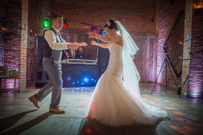 Shustoke Barns first dance for Bride & Groom on their Wedding day.