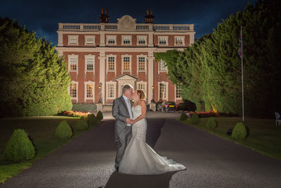 Swinfen Hall Evening photography on their wedding day.