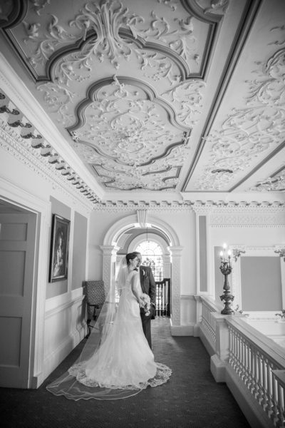 Inside Swinfen Hall Hotel on their Wedding.