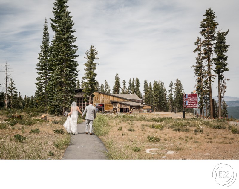 Lake Tahoe Wedding Photographer: Wedding Couple Walking
