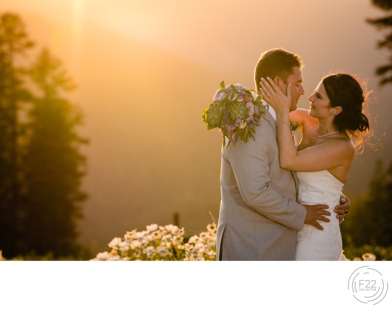 Lake Tahoe Wedding Photographers: Sunset Couple Photo