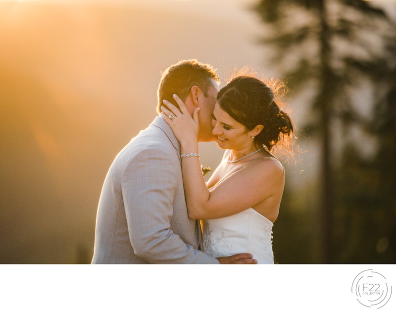 Lake Tahoe Wedding Photograph: Intimate Sunset Romantic