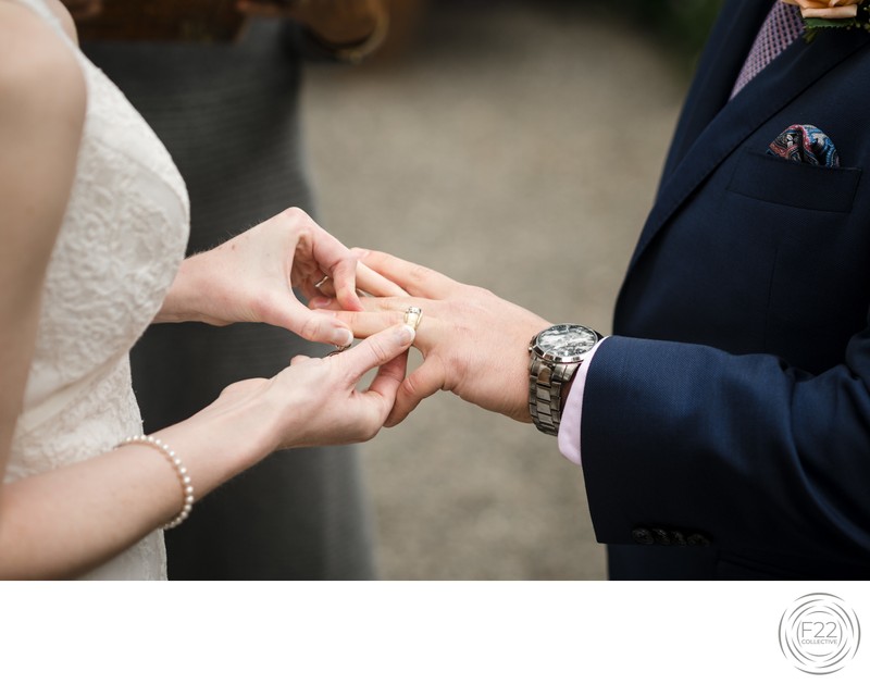 Intimate Wedding Ring Exchange Sacramento Photographer