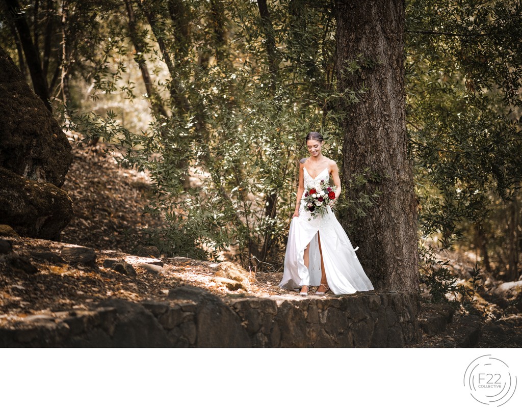 Bride on Trail Best Wedding Photographers Sacramento 