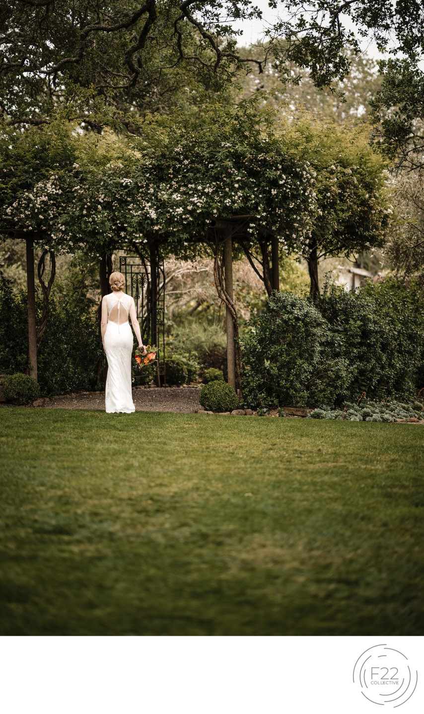 Best Wedding Photographers Sacramento Bride at Gate