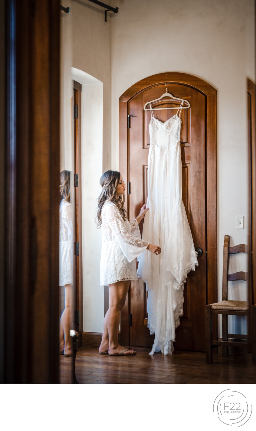 Best Wedding Photographers Sacramento Dress in Mirror