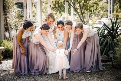 Flower Girl with Bridal party