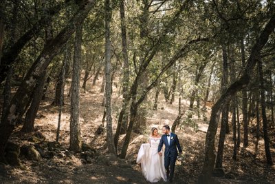 Couple on Trail Best Wedding Photographers Sacramento 
