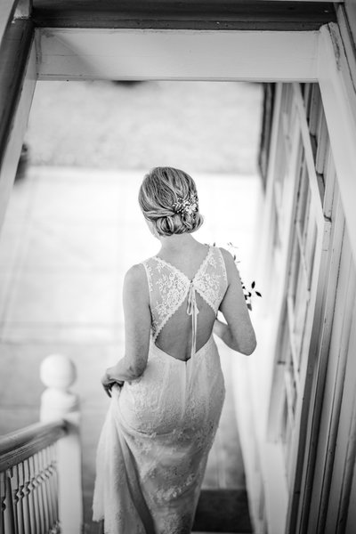 Bride on Stairs Best Wedding Photographers Sacramento 