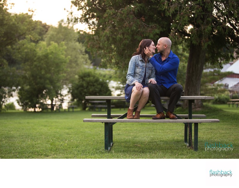 Simple Ontario Lakeside Park Bench 