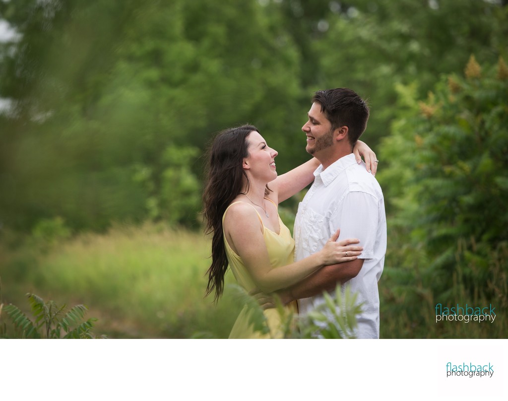 Forested Engagement Photo Session Locations in Barrie