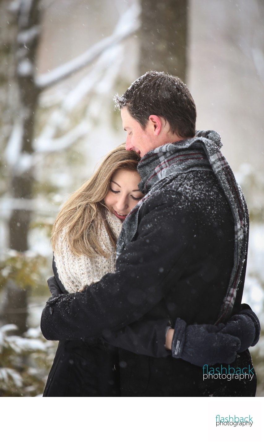 Snowy Tiffin Centre Engagement Photo​ in Winter
