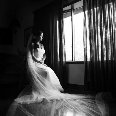 Window-lit Bridal Portrait
