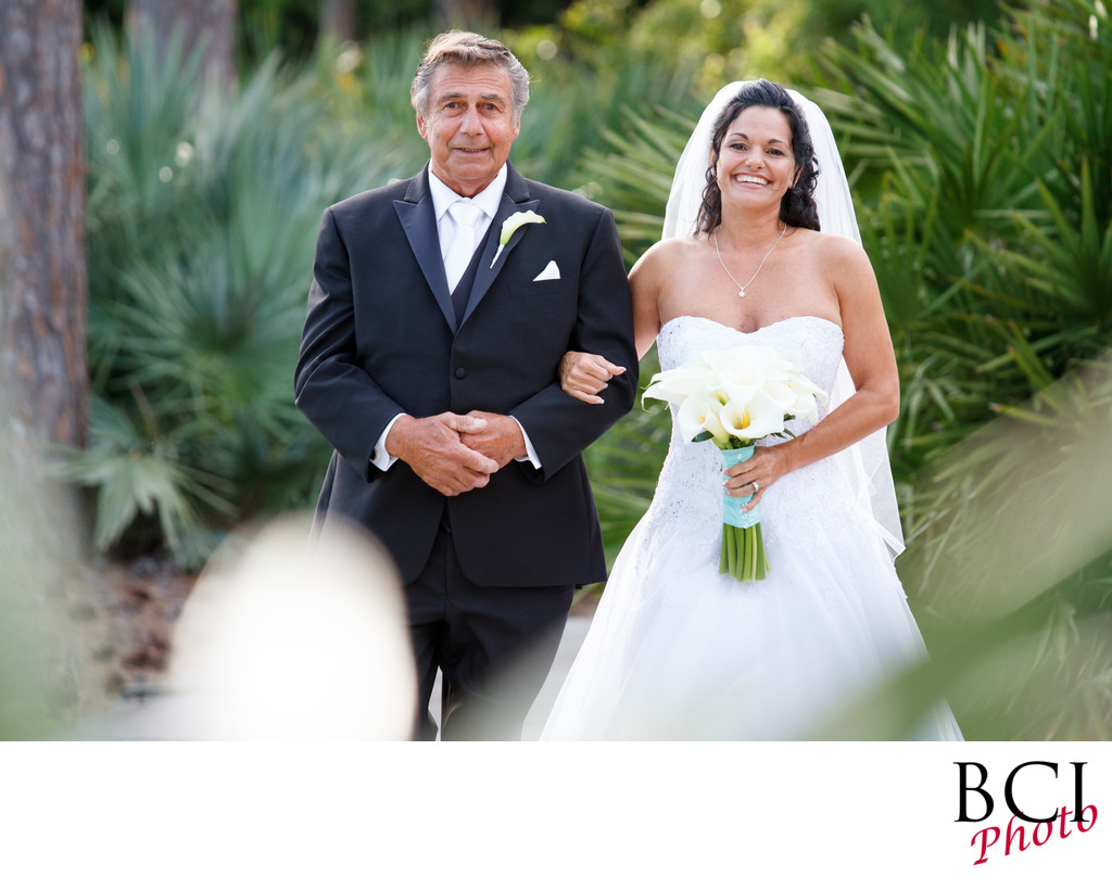 Father Daughter wedding pictures on the Treasure Coast