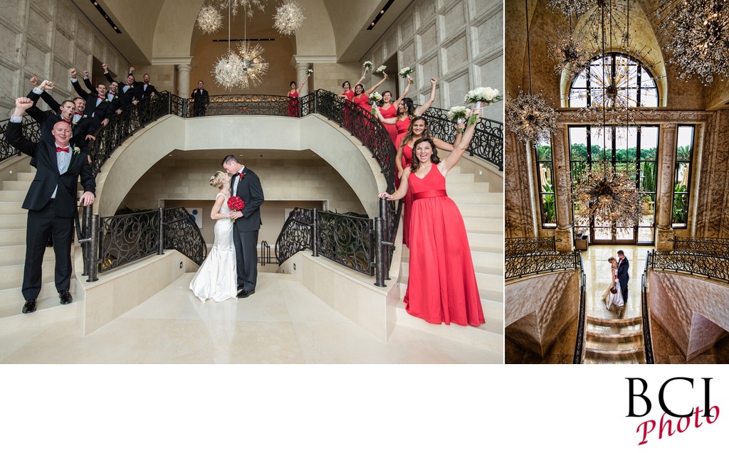 Four Seasons Disney Bridal Party. Wedding album page.
