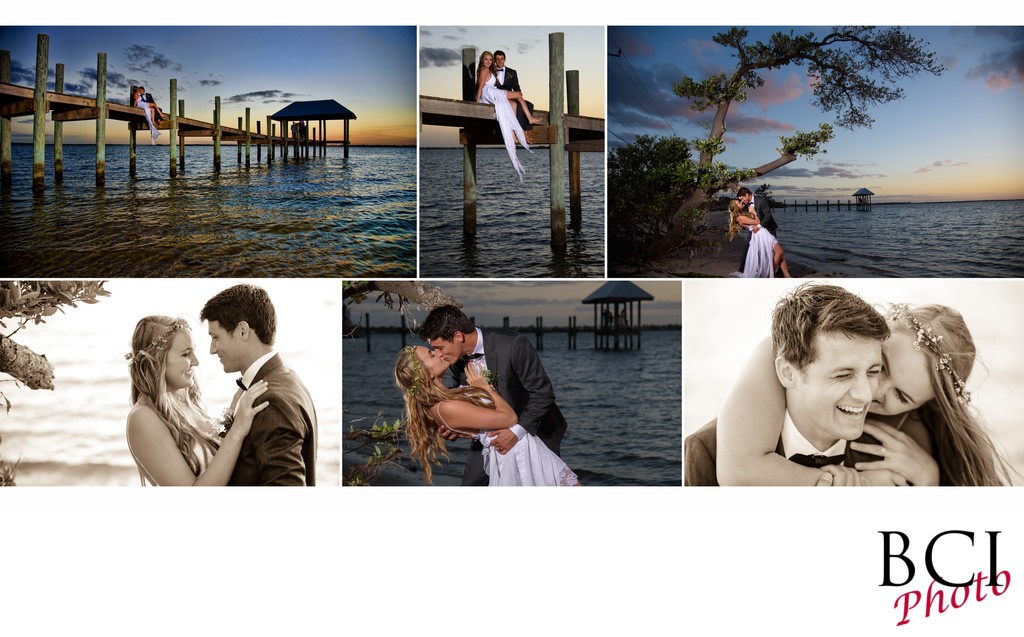 Romantic Wedding Portraits wedding album page design