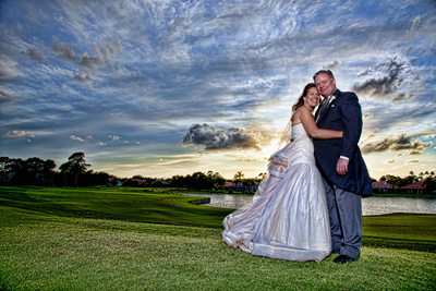 Romantic wedding shot at Willoughby golf club