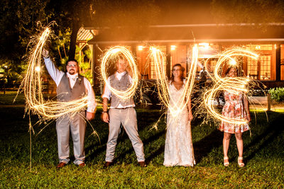 Florida Wedding Images with Sparkler Exits