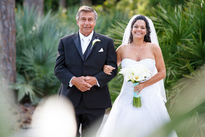 Father Daughter wedding pictures on the Treasure Coast