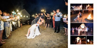 Wedding with Sparkler Exit and Huge kiss!