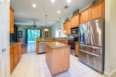 Kitchen view for real estate marketing purposes