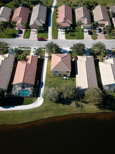 Aerial Waterfront Real Estate pictures