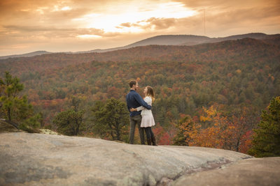 Fall Color Engagement Session photo Brevard NC 