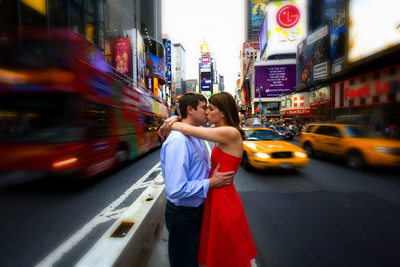 Times Square NYC Engagement Photo 