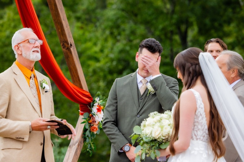 Groom’s Emotional Moment at Mountain Mist Farms