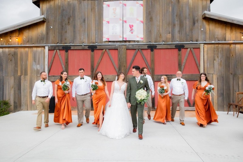 Mountain Mist Farms Wedding Party Walk