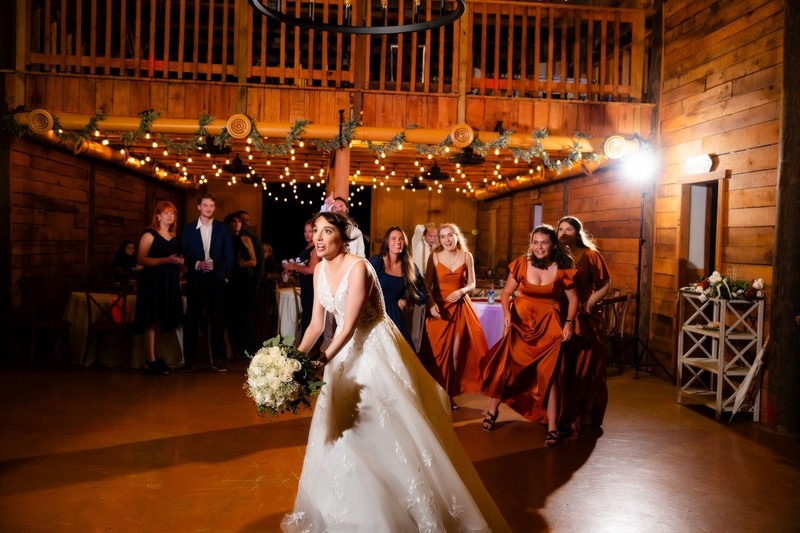 Anticipation at Mountain Mist Farms Bouquet Toss