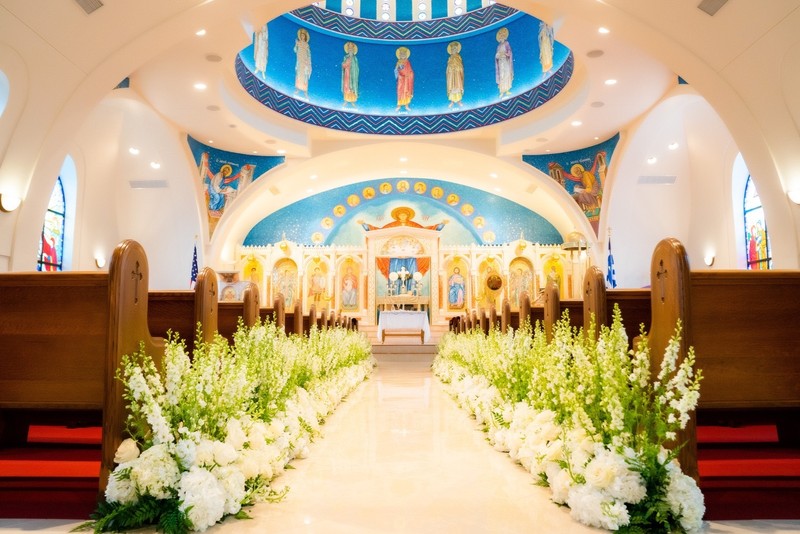 Ceremony Aisle at Press Room Wedding