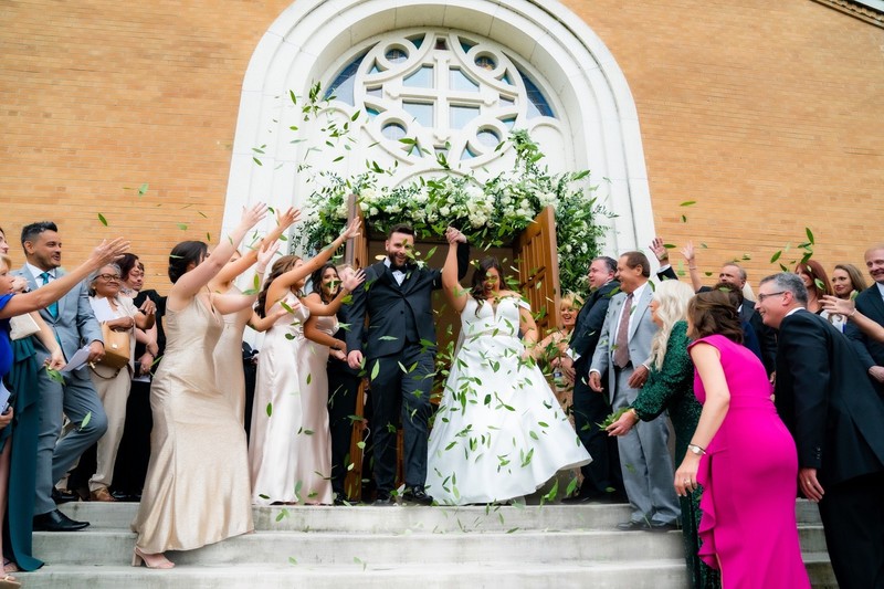 Celebration Exit at Press Room Wedding