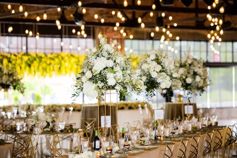Reception Décor at Press Room Wedding