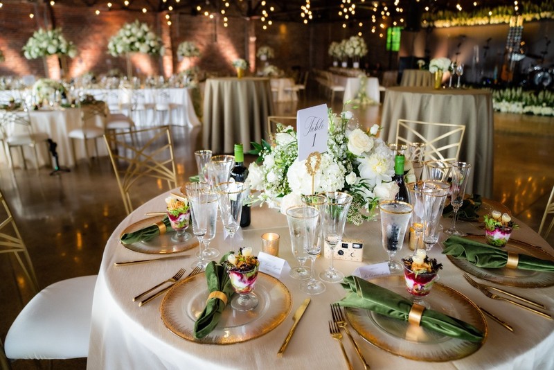 Table Details at Press Room Wedding