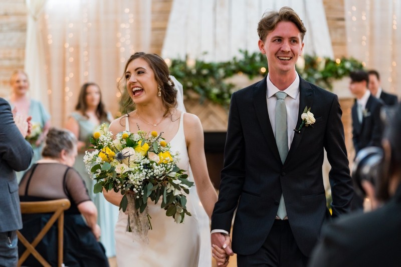 Just Married at Ramble Creek Wedding
