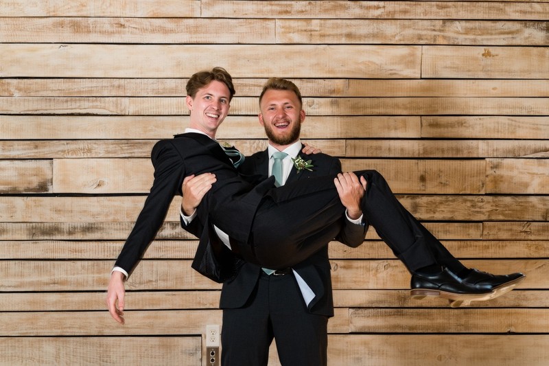 Groomsmen Fun at Ramble Creek Wedding