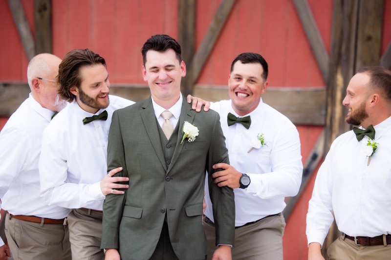 Mountain Mist Farms Groomsmen Candid Moment
