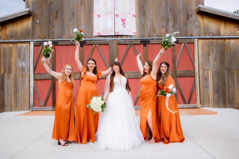 Joyful Bridesmaids at Mountain Mist Farms