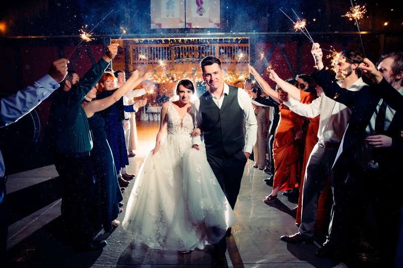 Joyful Sparkler Exit at Mountain Mist Farms