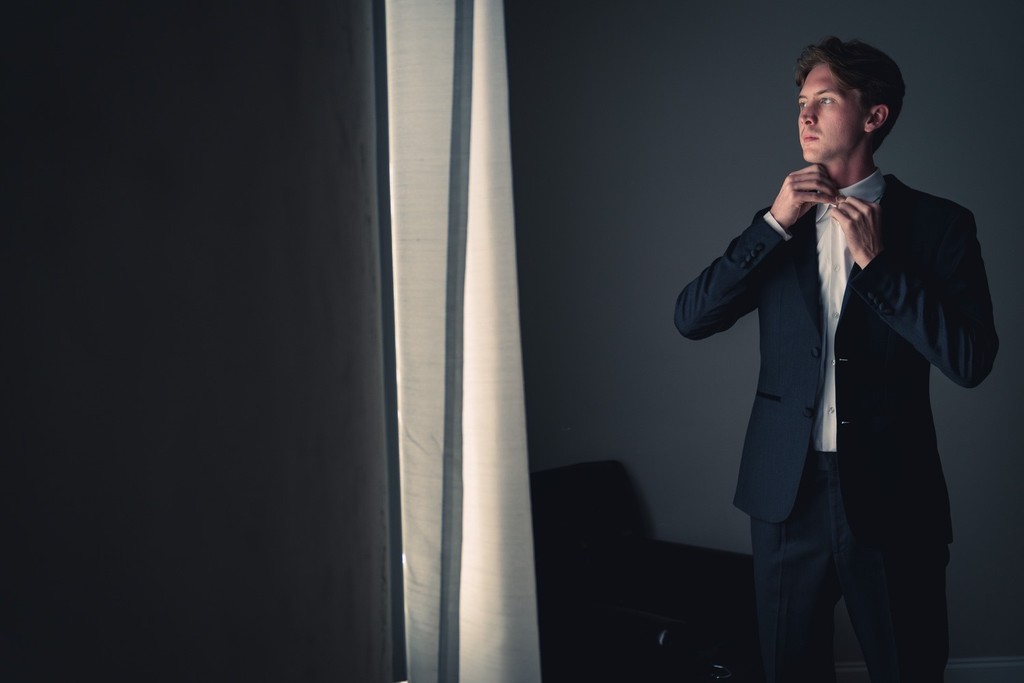 Groom Prepares for Ramble Creek Wedding