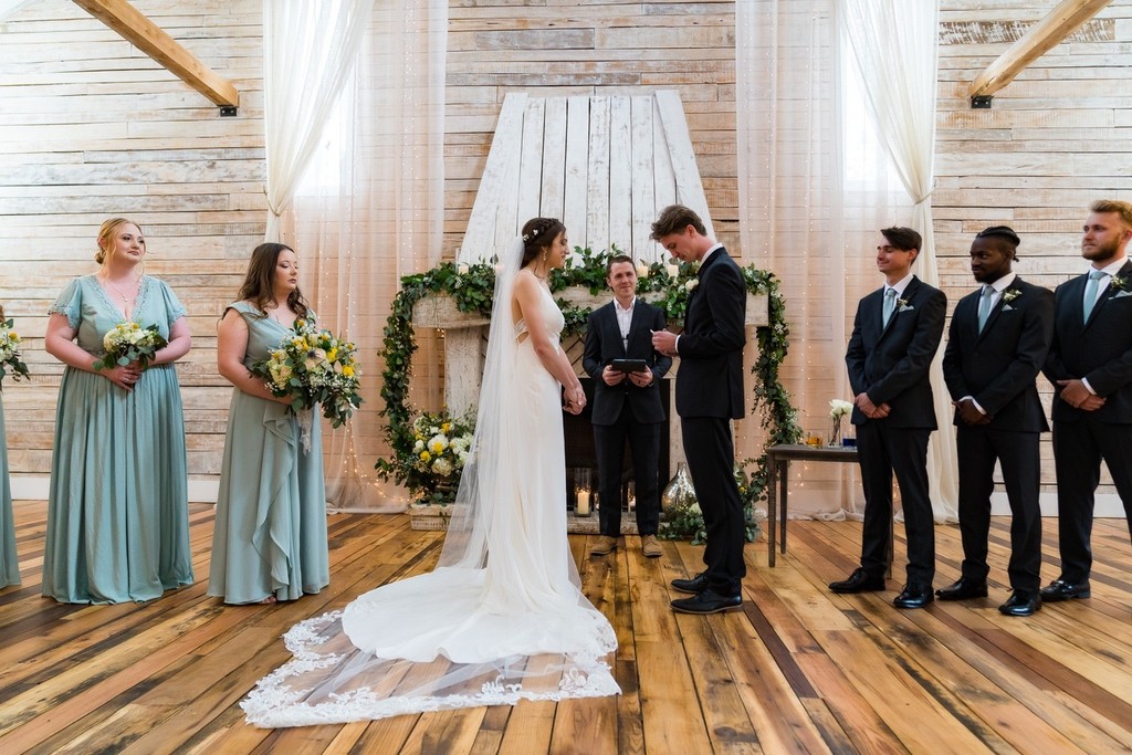 Vow Exchange Ceremony at Ramble Creek Wedding