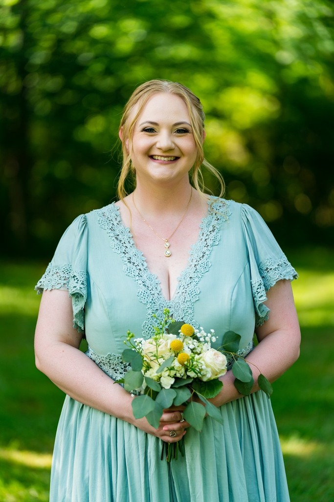 Bridesmaid in Lace at Ramble Creek Wedding